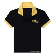 Men Polo Shirt with Contrast Collar and Cuffs